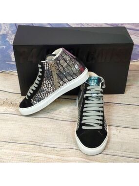 P448 Sneakers Shoes Star 2.0 Lunar Silver High Top Size 36